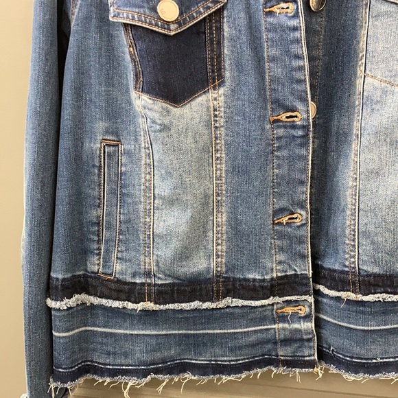 Lane Bryant Deconstructed Denim Jacket size 24 - Picture 7 of 7